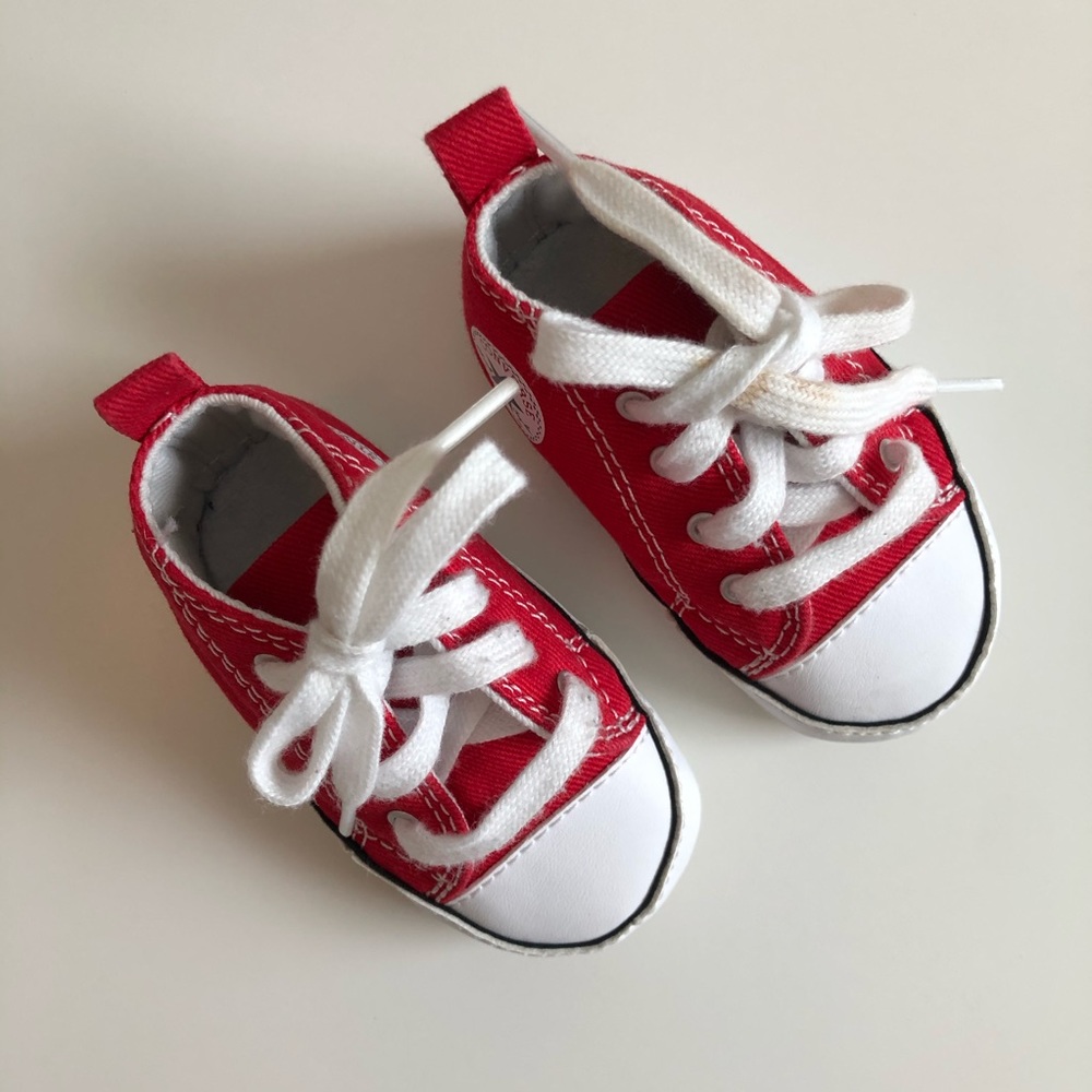 Red Baby Converse Hightops (2C)